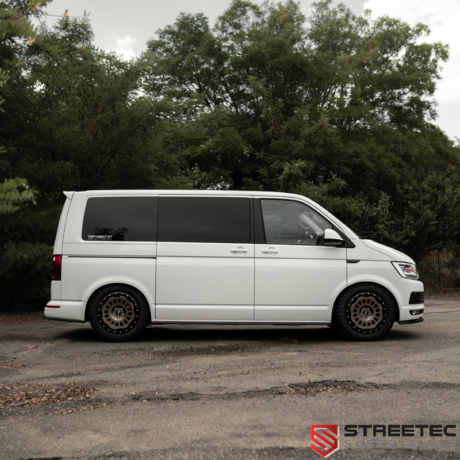 STREETEC 'Offroad & Camping' Luftdämpferkit - VW T5 / T6 Bus, Multivan, Caravelle, Transporter, Pritsche/Fahrgestell, Kasten - Klemmbefestigung